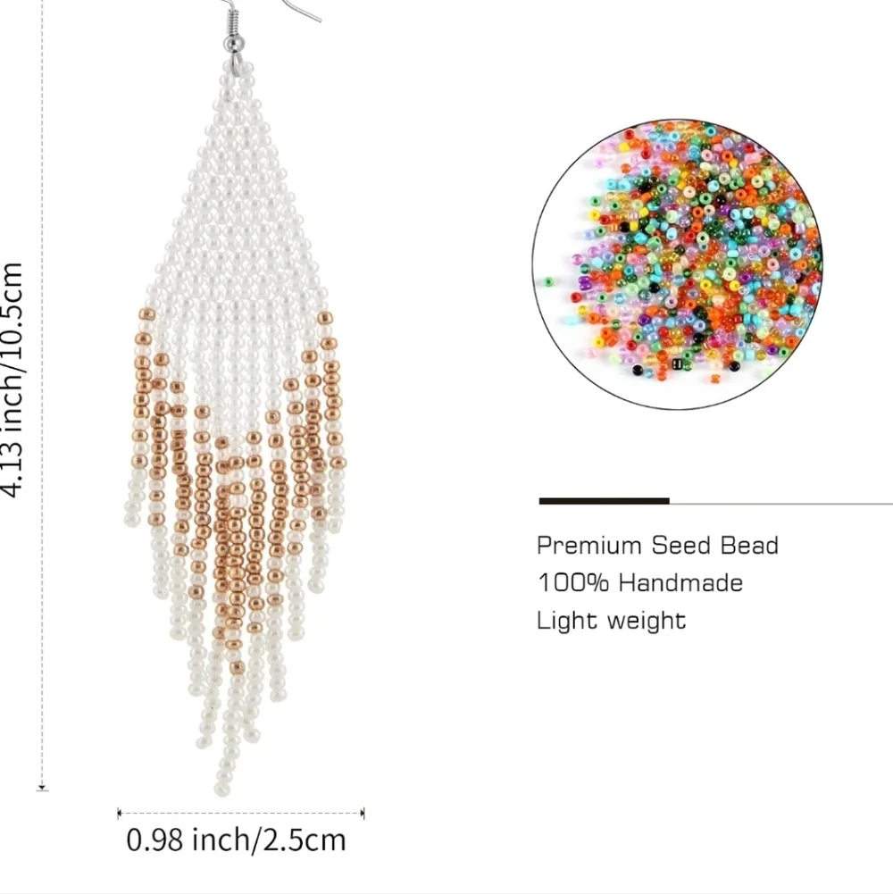 Elegant Silver and Gold Beaded Earrings